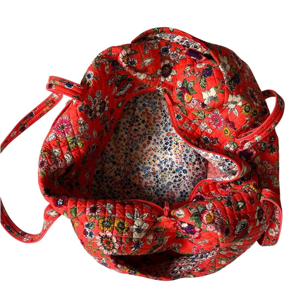 Vera Bradley Iconic Large Duffle Floral Coral Pattern - Picture 5 of 10